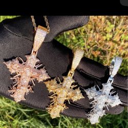 Iced Out Rose Gold Pendant