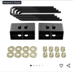 New 3' Rear Leveling Lift Block Kits for 2004-2020 F150 2WD/4WD Including 2-4" Rear Shock Extensions, Lift Blocks, Extra Long Square Leaf Spring Axle 