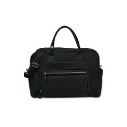 No Boundaries Women's Quilted Weekender Duffle Bag with Multi Compartments Black