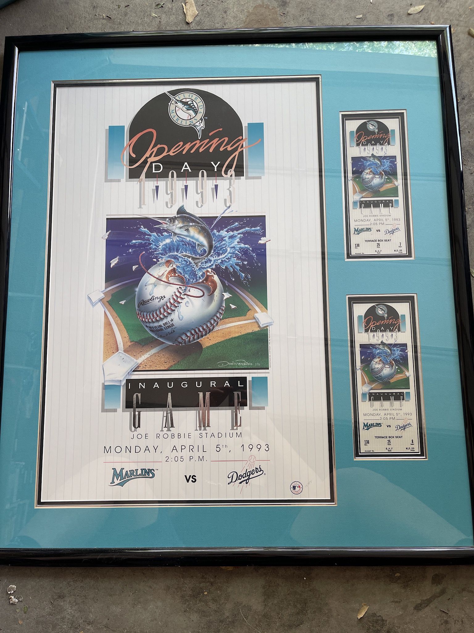 Florida Marlins Inaugural Game Poster & Tickets
