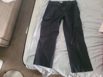 Used Excellent Condition Women's Calvin Klein Jeans Pants 100% Cotton Size 10 Black Won't Take Lower Offers