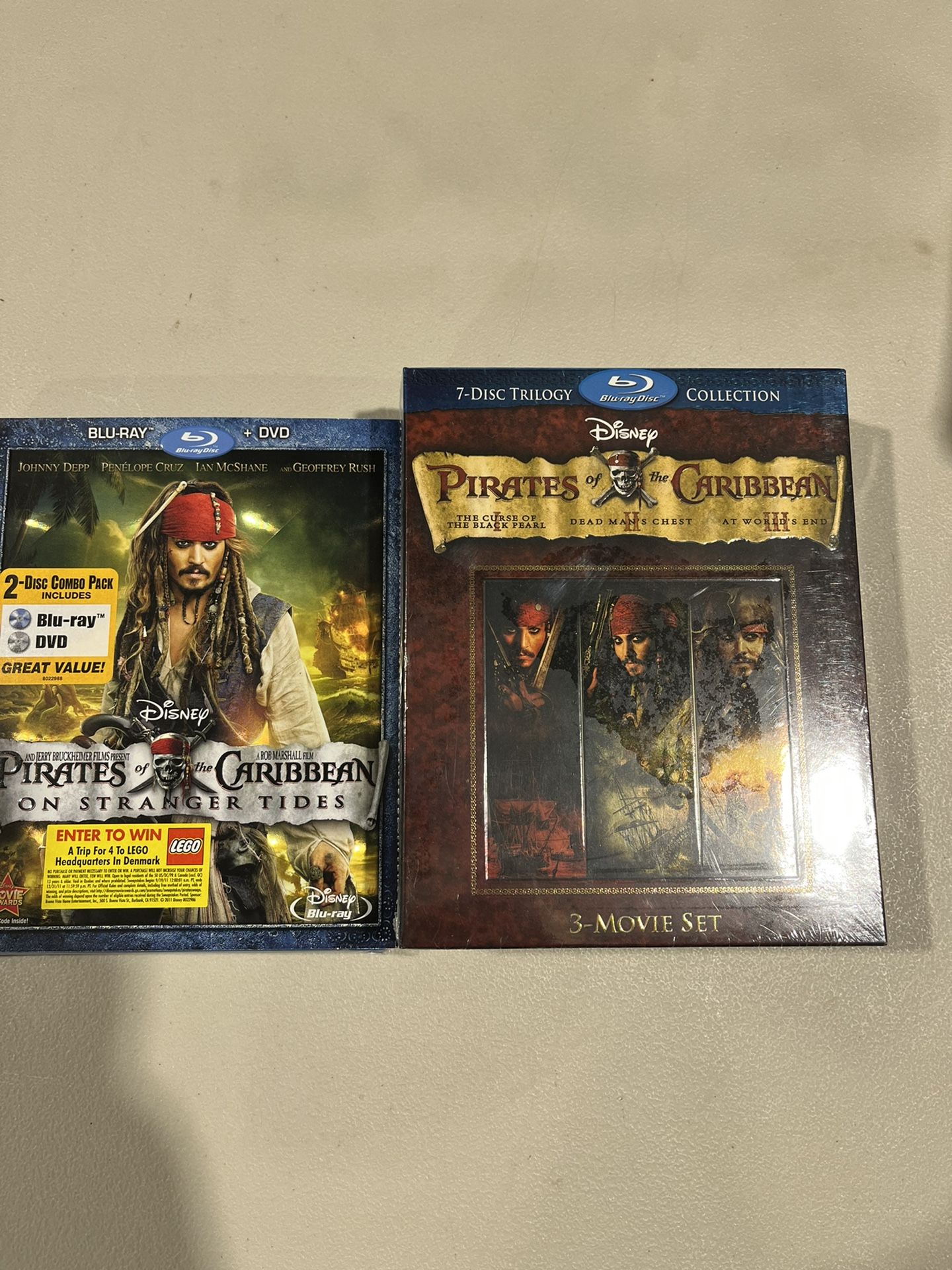 Pirates Of The Caribbean Box Set Blu Rays