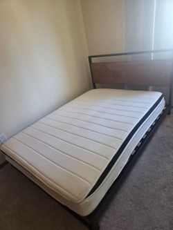 Full bed frame and mattress