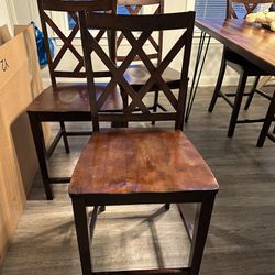 6 Wooden Dining Room Chairs 