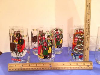 Pepsi 6 Christmas glasses