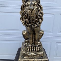 3 Foot Tall , Golden Lion Statue