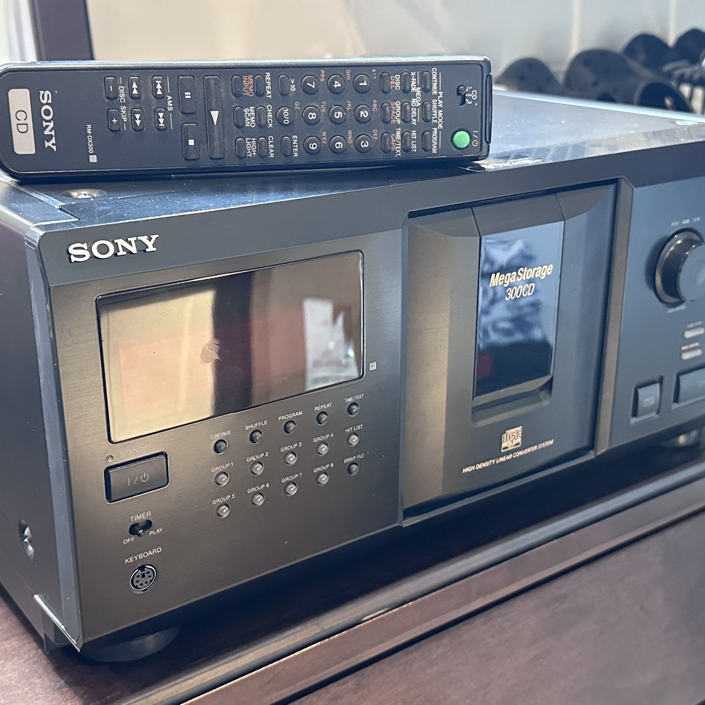 Sony Mega Storage 300 Cd Changer + Remote— PARTS ONLY!