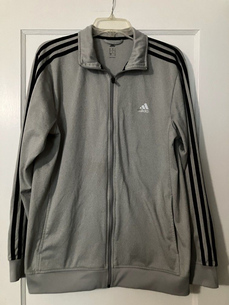 Adidas Track Gray Zip Up Jacket