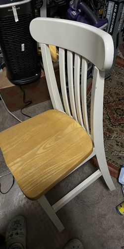 White chair solid wood