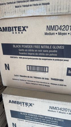Med Ambitex 5 mil black gloves