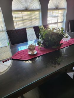 Modern dining room table with 6 chairs