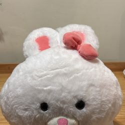 Large Bunny Pink And White