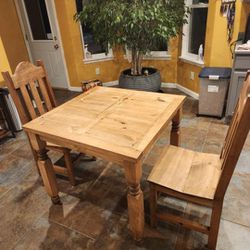 Pine Table And Chairs