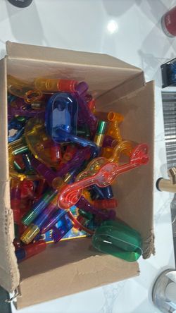 Bulk Lot Plastic Marble Run Track Pieces