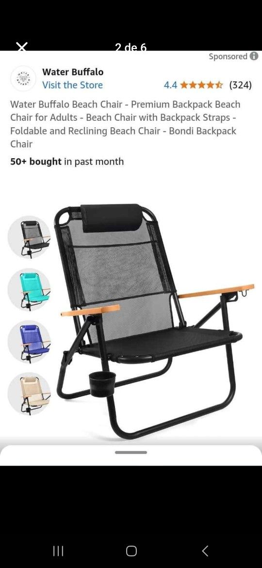 Premium backpack beach chair for