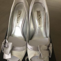 High Heel Silver Shoes Size 6.5 M