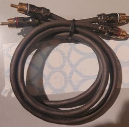 Focal Elite Triple Shielded 2 Channel Premium RCA Cables with Gold Plated Ends 3 ft