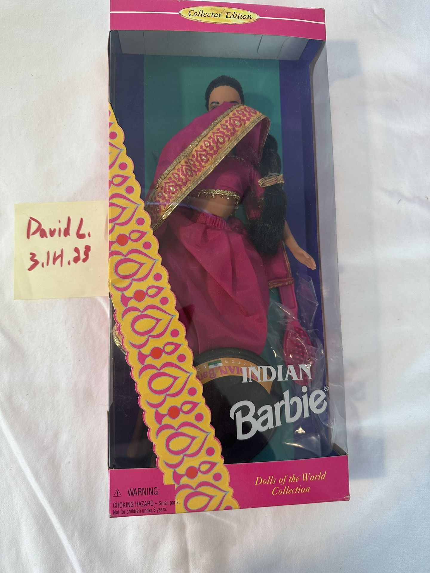 1995 Dolls of the World Collection Barbie Indian Doll Special Edition
