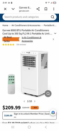 GARVEE 8000 BTU PORTABLE AC - BRAND NEW