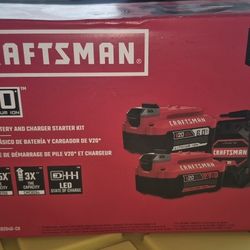 Craftsman 6.0Ah and 4.0Ah Batteries And Charger Combo