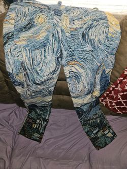 Van Gogh Starry Night Tapestry Pants Mens Size 28