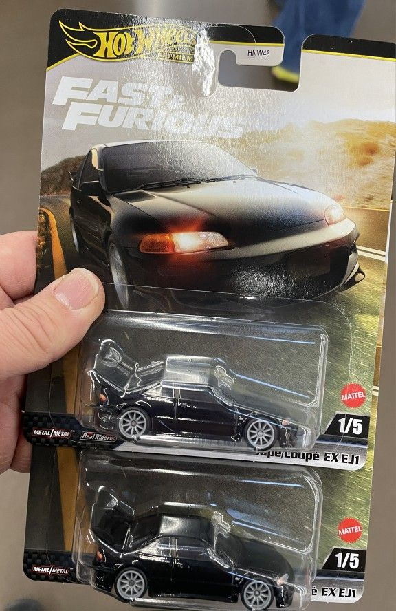 Hot Wheels Honda Civic Fast And Furious Pair
