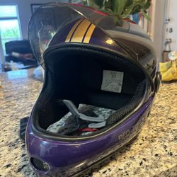 Purple and Gold Downhill Longboard helmet - Predator