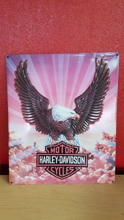 License embossed Harley-Davidson signs