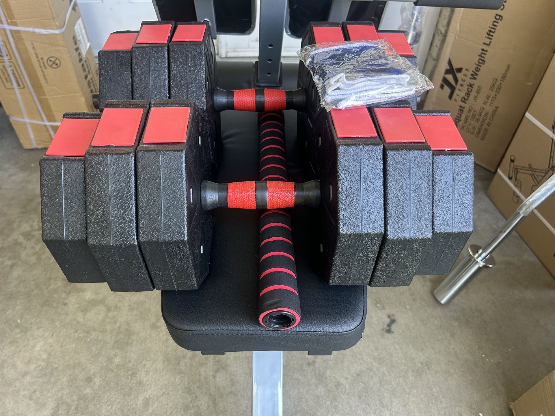 66 Pounds Dumbbells Each One Weighs 23 Pounds They Come With An Extra Bar So You Can Make Your Bar Longer And Work out for your Chest