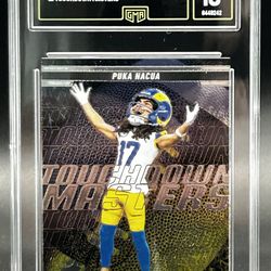 Puka Nacua 2025 Panini Mosaic Touchdown Masters LA Rams #12 GMA GEM MT 10
