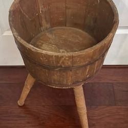 Vintage Barrel On Stand Great To Use As A Planter Just $10