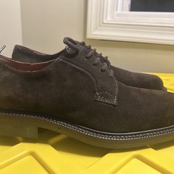 J. Crew Italy Dark  Brown Suede Shoes Men's US 8.5  New No Box