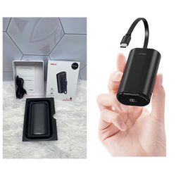 Portable Charger USB-C with Built-in 18W PD Fast Charging Cable & LED Display, 9600mAh[2023 Upgrade]PD Small Battery Pack Power Bank Compat
