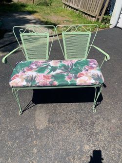 Vintage wrought iron loveseat
