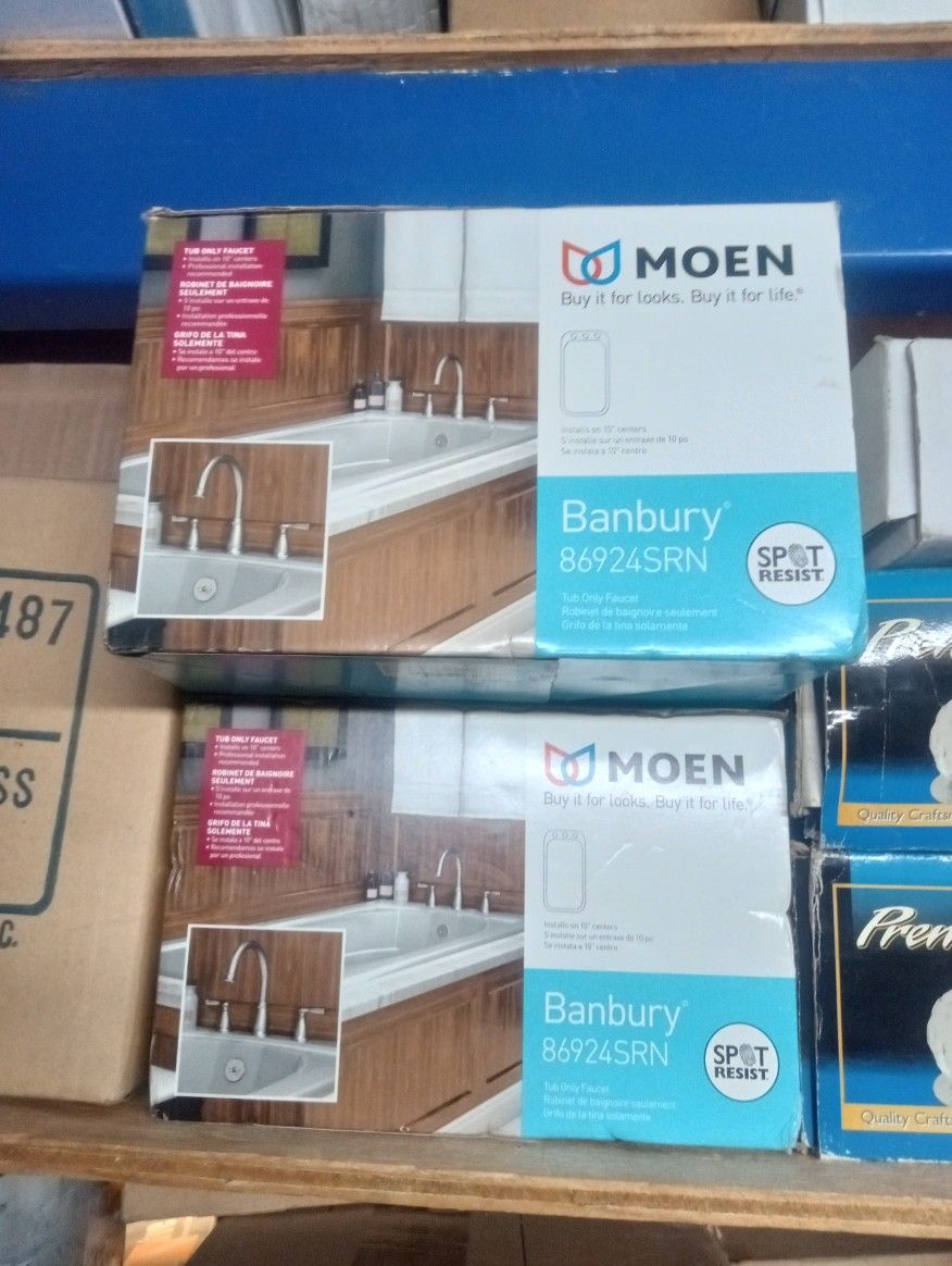 Jacuzzi Tub Faucet MOEN BANBURY SATIN NICKEL