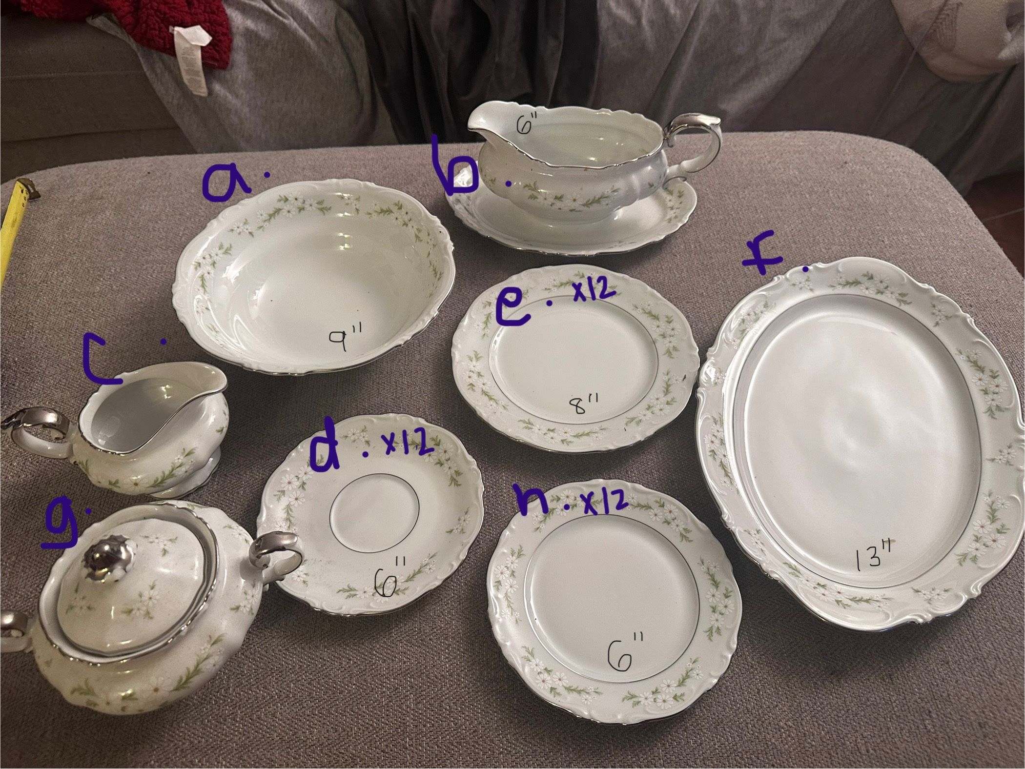 Bone China Set By Crown Jewel