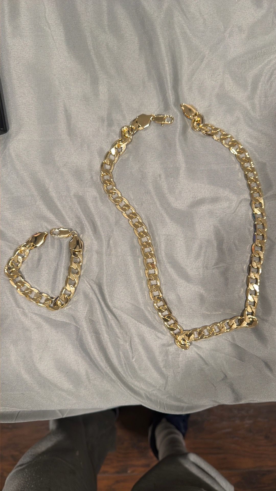 Gold vs plated necklace and bracelet
