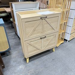 Shoe Storage Cabinet with 2 Flip Drawers，Narrow Shoe Storage Cabinet Organizer with Legs for Entryway Hallway, Living Room, Bedroom，Hidden Slim Storag