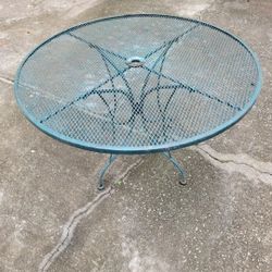 Vintage Wrought Iron Table 42 Inch