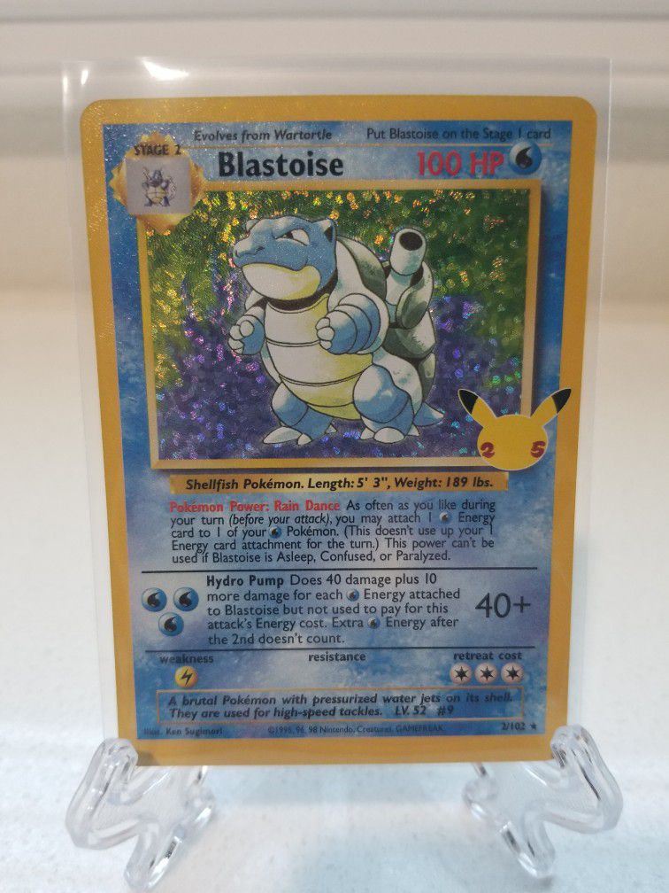 Blastoise Holo 2/102 Celebrations Pokemon Card