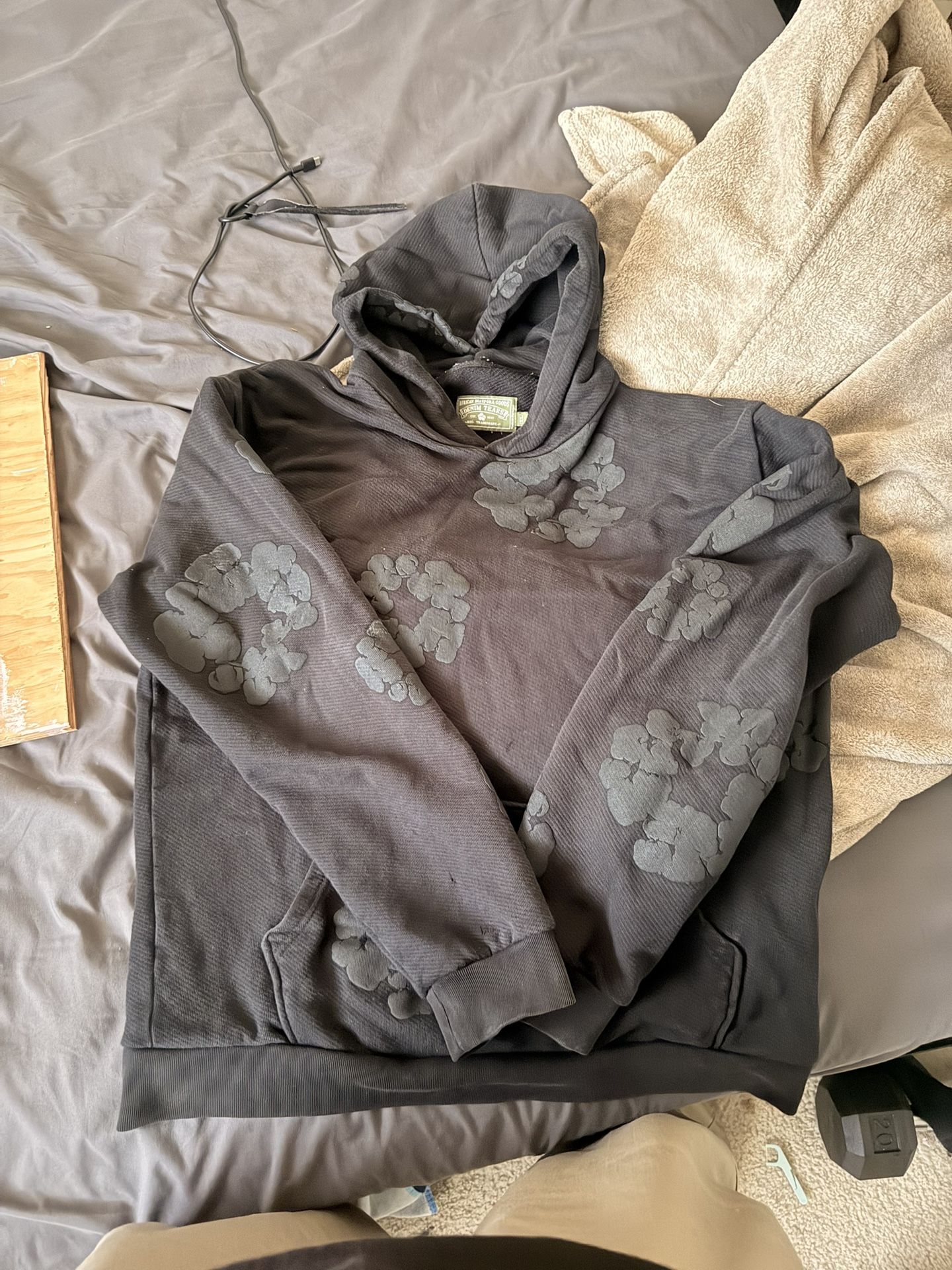 Black On Black Denim Tears Hoodie