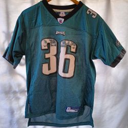 Philadelphia Eagles Youth #36 Brain Westbrook Green/White/Gray/Black Reebok Youth XL Jersey Used