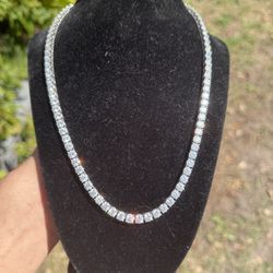 Diamond Test Approved Moissanite 5MM Tennis Necklace 