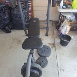 Weight Bench & Weight Set 