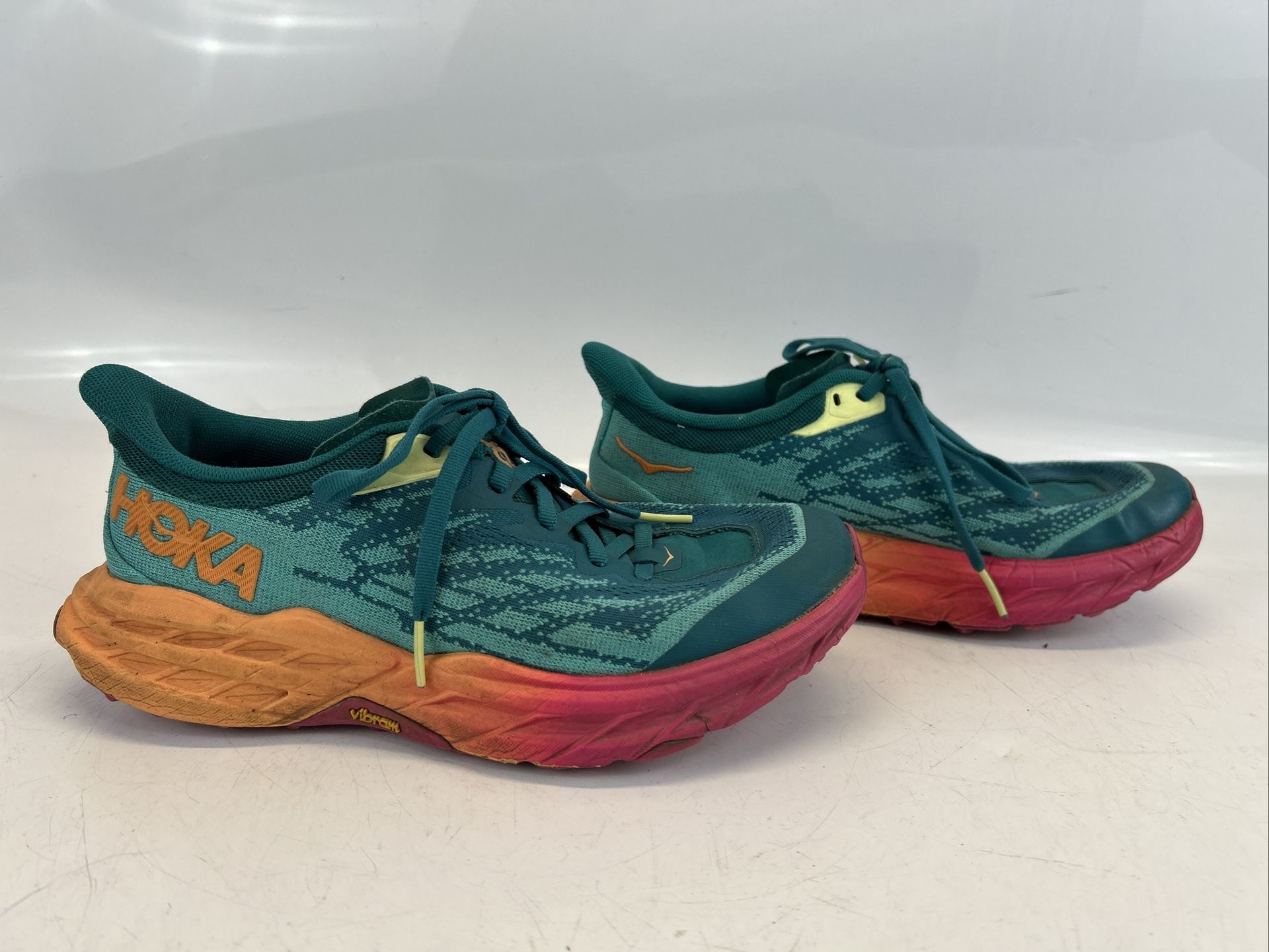 Hoka One One Speedgoat 5 Athletic Running Shoes Deep Lake Green Women Size 6.5 B