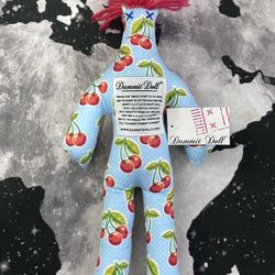 Dammit Doll Cherry Pattern Yarn Hair Figure 