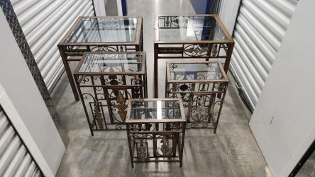Glass top, Metal frame Indoor/Outdoor tables