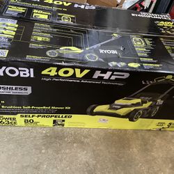 NEW Ryobi 40V HP Brushless 21 in. Cordless Battery Walk Behind Self-Propelled Lawn Mower (Tool Only)   RY40HPLM01B