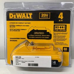 DEWALT DCB240 20V 4Ah Lithium-Ion Battery 