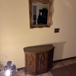 Armoire Storage Cabinet And mirror Set